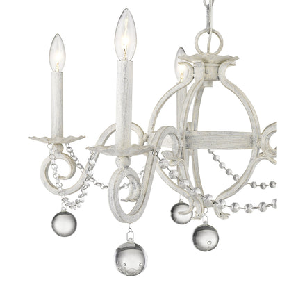 Callie 5-Light Country White Chandelier