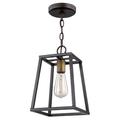 Antique Bronze Metal Tapered Hanging Light HomeRoots