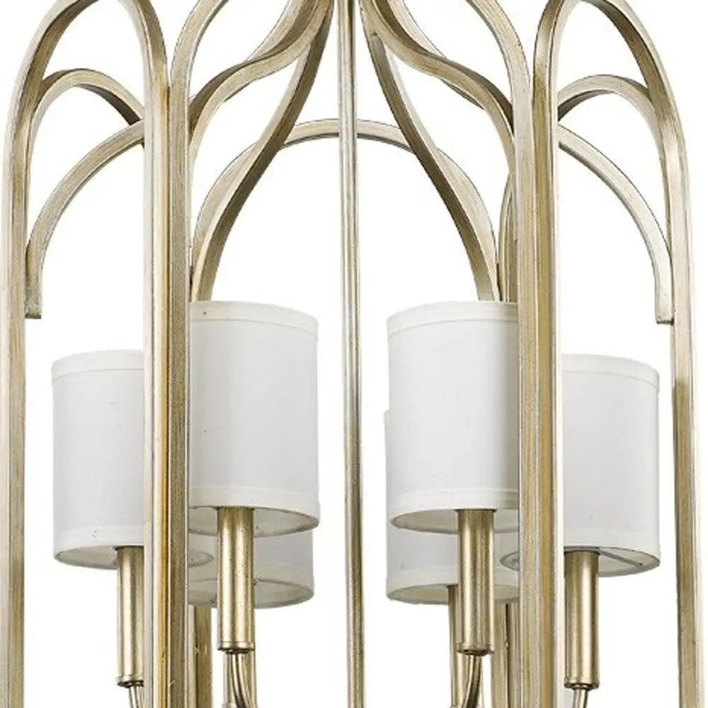 Ellie 6-Light Washed Gold Foyer Pendant HomeRoots