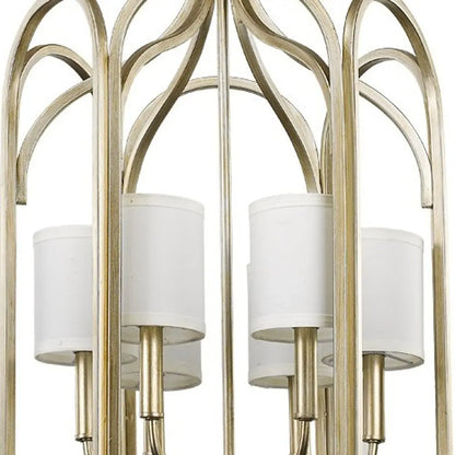 Ellie 6-Light Washed Gold Foyer Pendant HomeRoots