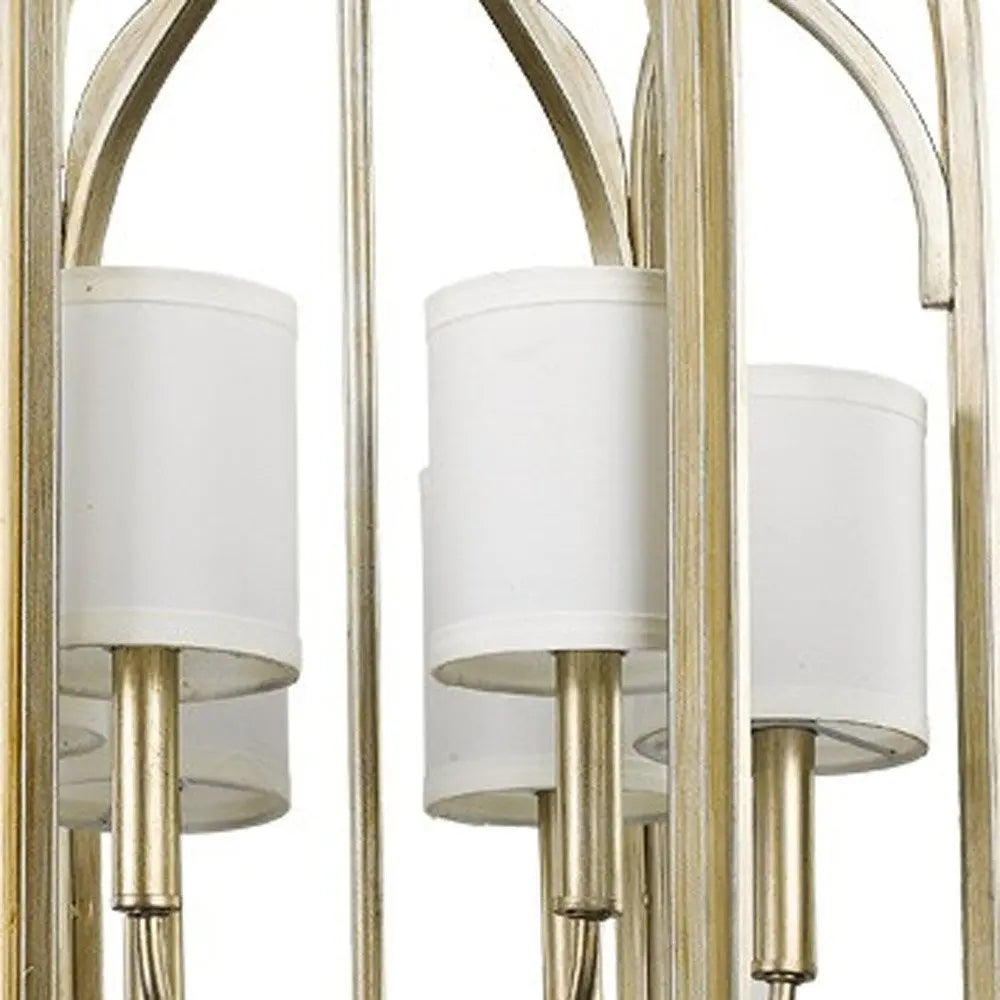 Ellie 6-Light Washed Gold Foyer Pendant HomeRoots