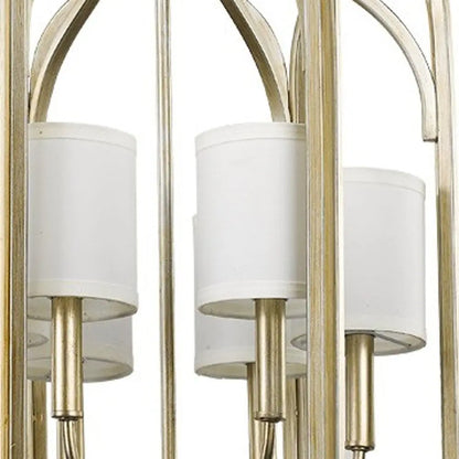 Ellie 6-Light Washed Gold Foyer Pendant HomeRoots