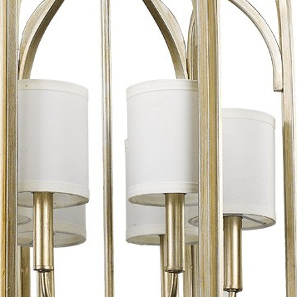 Ellie 6-Light Washed Gold Foyer Pendant HomeRoots