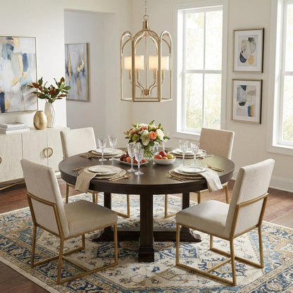 Ellie 6-Light Washed Gold Foyer Pendant HomeRoots