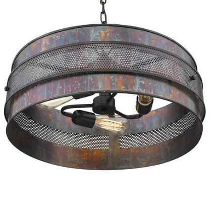 Ryker 3-Light Bronze Patina Pendant