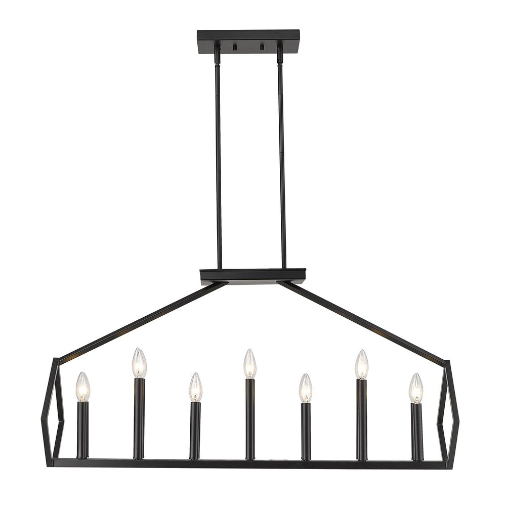 Luca 14-Light Matte Black Island Pendant HomeRoots