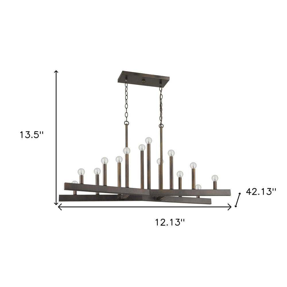 Fallon 14-Light Oil-Rubbed Bronze Island Pendant HomeRoots