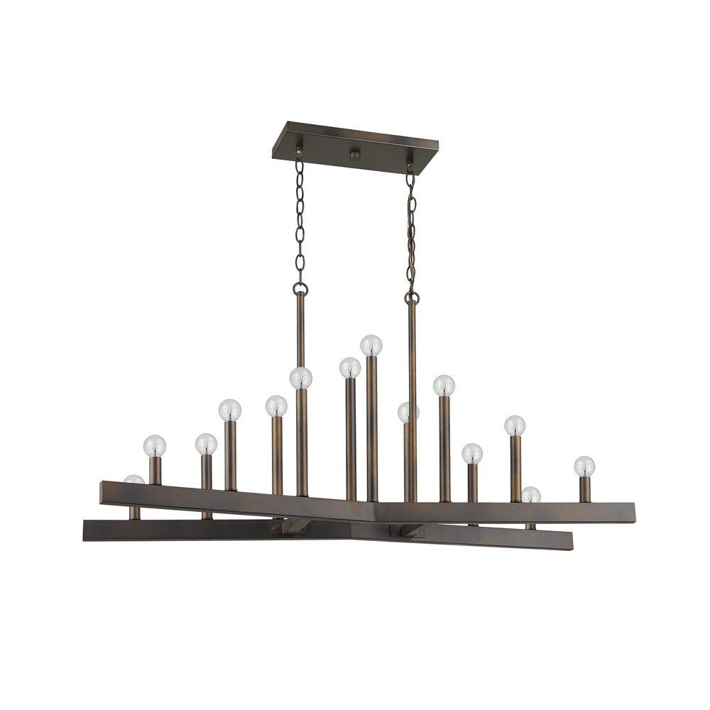 Fallon 14-Light Oil-Rubbed Bronze Island Pendant — view 1
