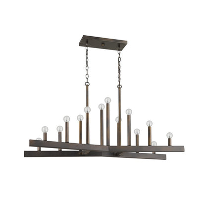 Fallon 14-Light Oil-Rubbed Bronze Island Pendant HomeRoots