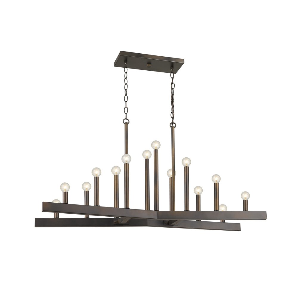 Fallon 14-Light Oil-Rubbed Bronze Island Pendant HomeRoots