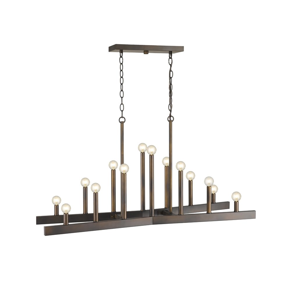 Fallon 14-Light Oil-Rubbed Bronze Island Pendant — view 3