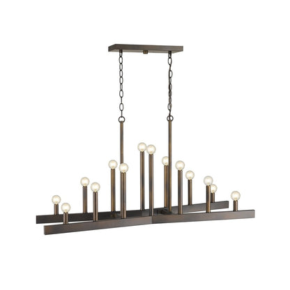 Fallon 14-Light Oil-Rubbed Bronze Island Pendant HomeRoots
