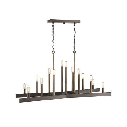 Fallon 14-Light Oil-Rubbed Bronze Island Pendant HomeRoots
