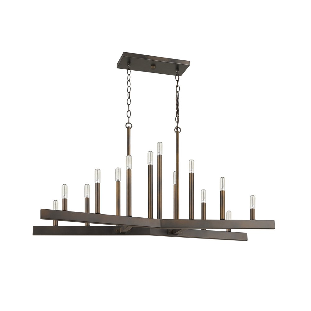 Fallon 14-Light Oil-Rubbed Bronze Island Pendant — view 9