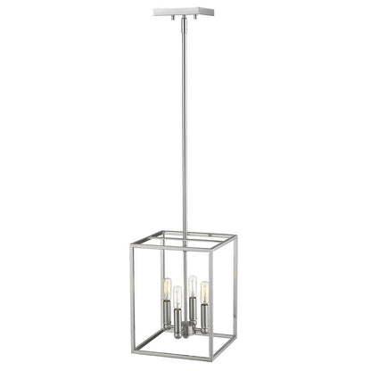 Silver Metal Four Light Dimmable Ceiling Light HomeRoots