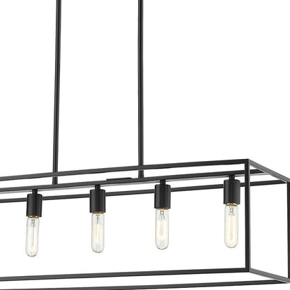 Cobar 5-Light Matte Black Island Pendant