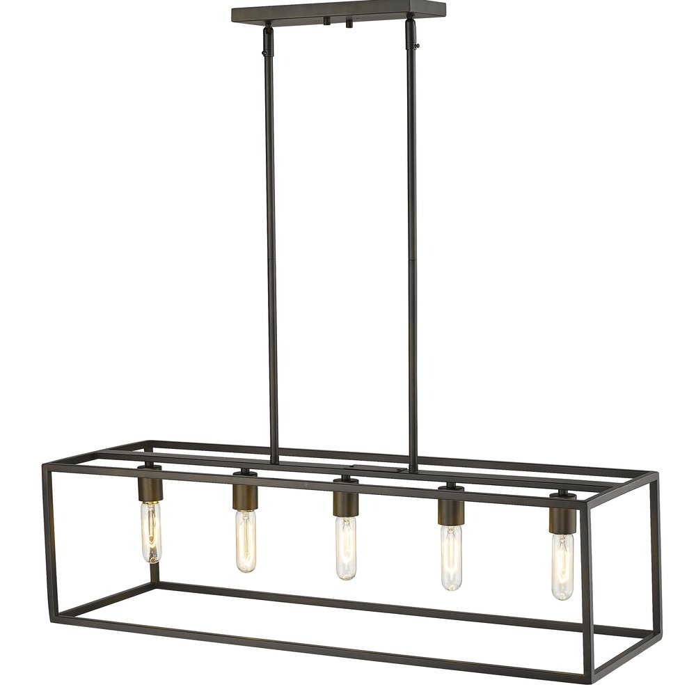 Black Metal Five Light Dimmable Ceiling Light HomeRoots