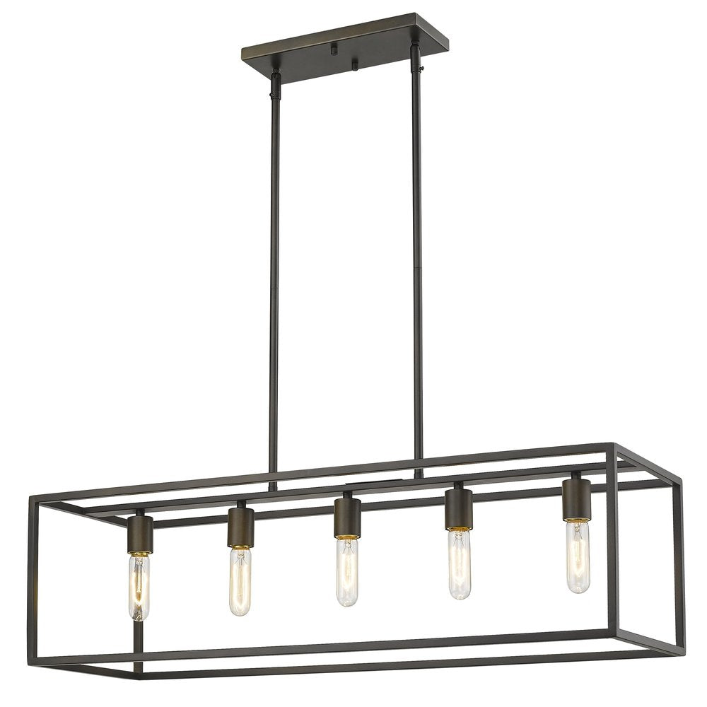 Black Metal Five Light Dimmable Ceiling Light HomeRoots