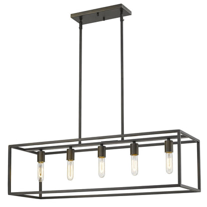 Black Metal Five Light Dimmable Ceiling Light HomeRoots