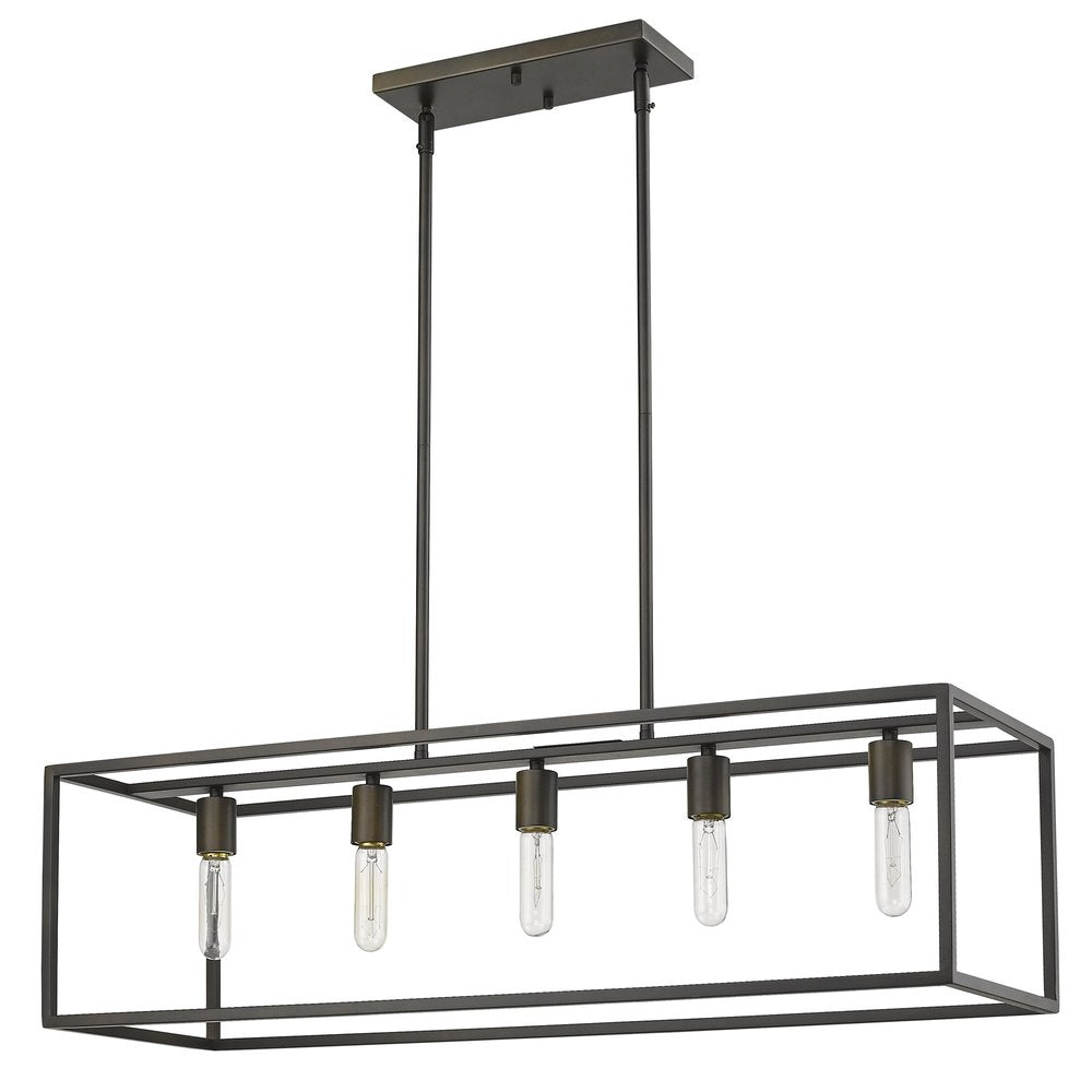 Black Metal Five Light Dimmable Ceiling Light HomeRoots