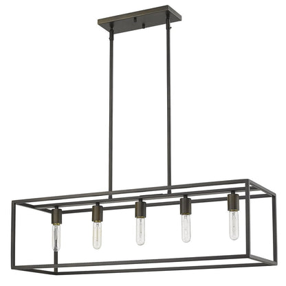 Black Metal Five Light Dimmable Ceiling Light HomeRoots