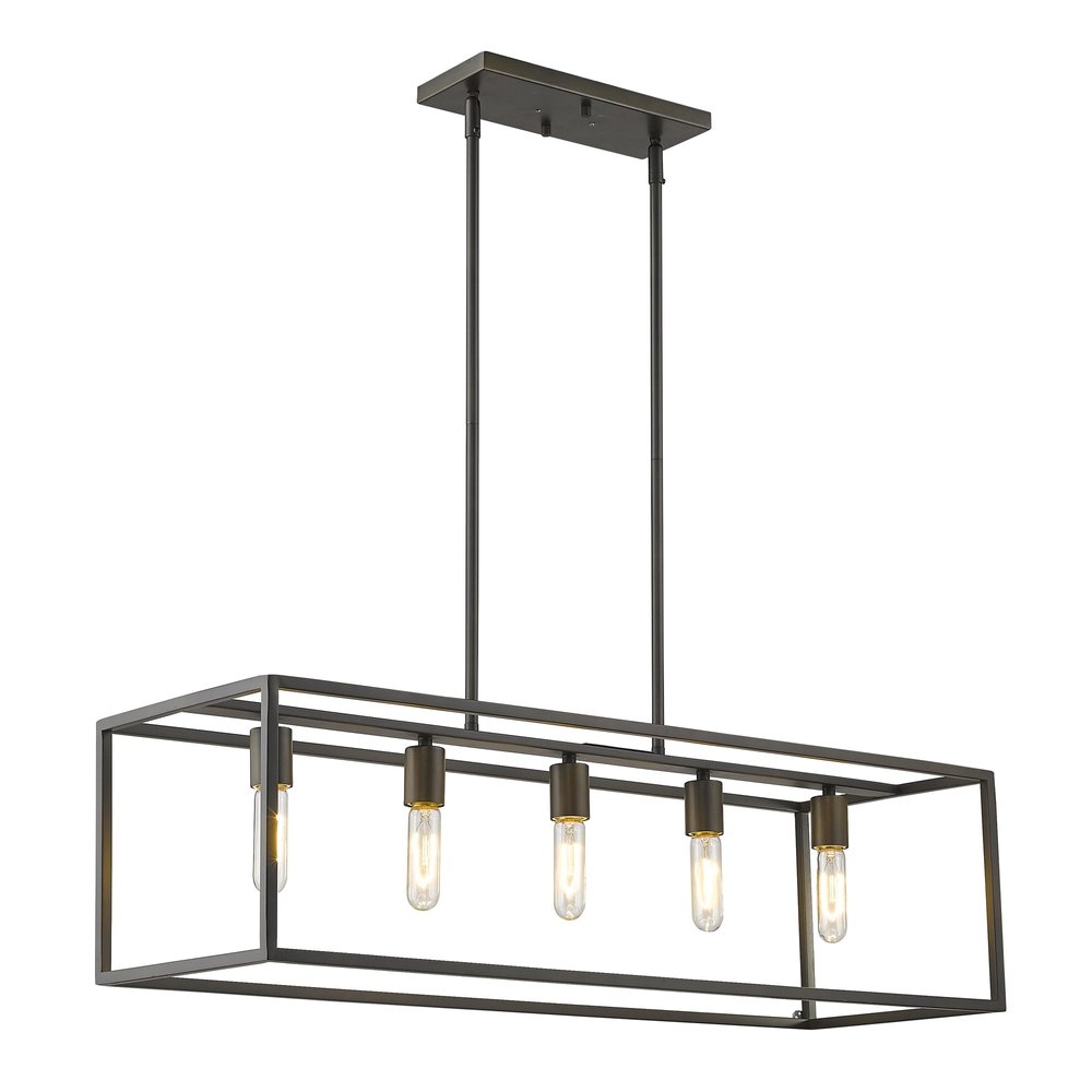 Black Metal Five Light Dimmable Ceiling Light HomeRoots