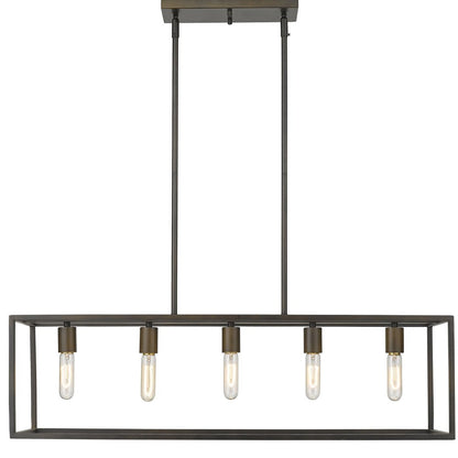 Black Metal Five Light Dimmable Ceiling Light HomeRoots