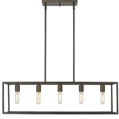 Cobar 5-Light Soil-Rubbed Bronze Island Pendant HomeRoots