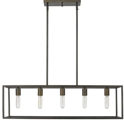 Cobar 5-Light Soil-Rubbed Bronze Island Pendant HomeRoots