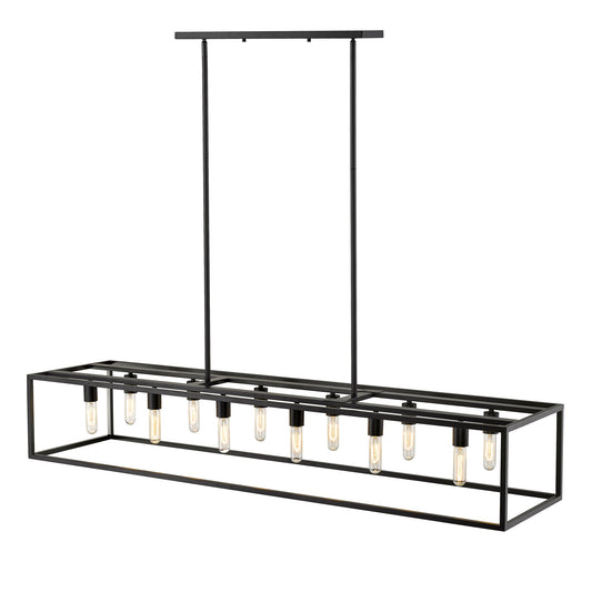 Cobar 12-Light Matte Black Island Pendant