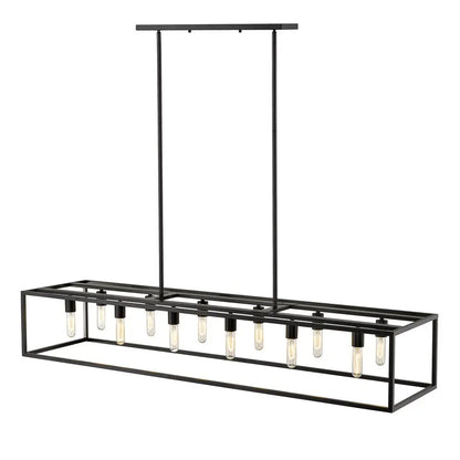 Cobar 12-Light Matte Black Island Pendant HomeRoots