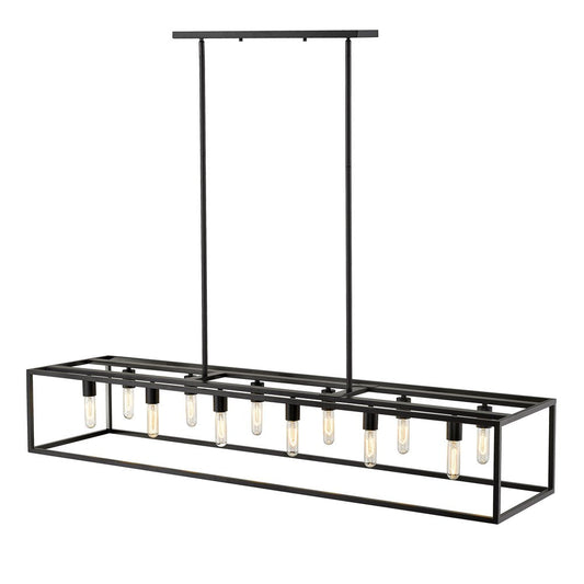 Black Metal Twelve Light Dimmable Ceiling Light HomeRoots