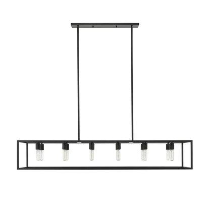 Cobar 12-Light Matte Black Island Pendant HomeRoots