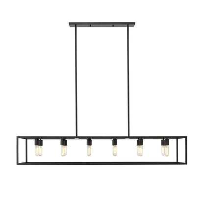 Black Metal Twelve Light Dimmable Ceiling Light