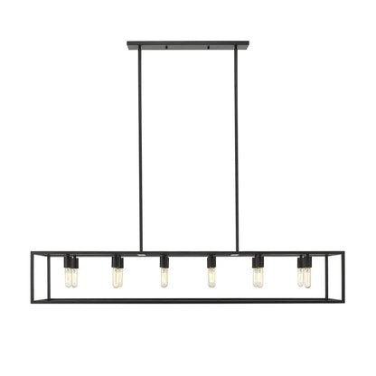 Cobar 12-Light Matte Black Island Pendant HomeRoots