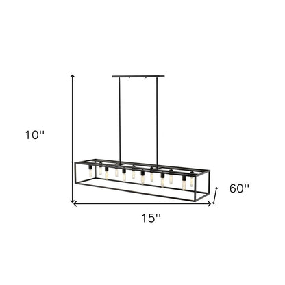 Black Metal Twelve Light Dimmable Ceiling Light HomeRoots