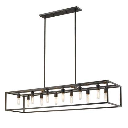 Black Metal Twelve Light Dimmable Ceiling Light HomeRoots