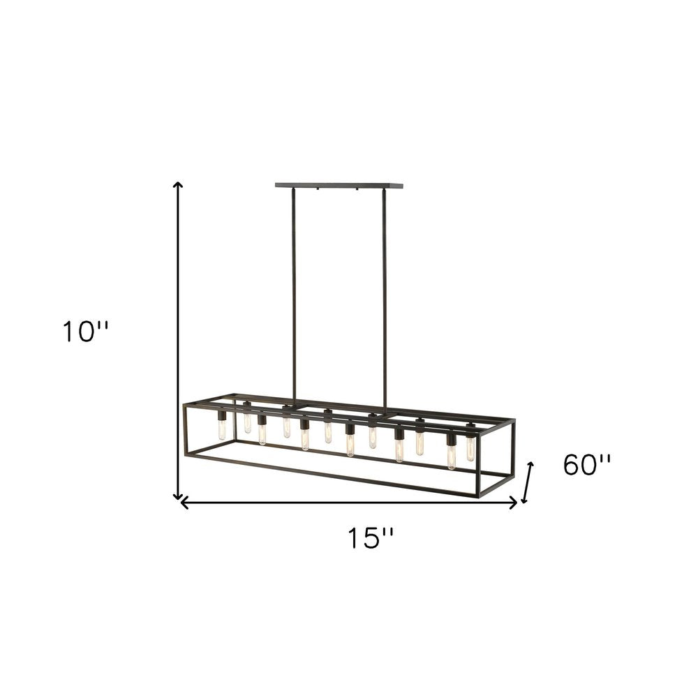 Black Metal Twelve Light Dimmable Ceiling Light HomeRoots