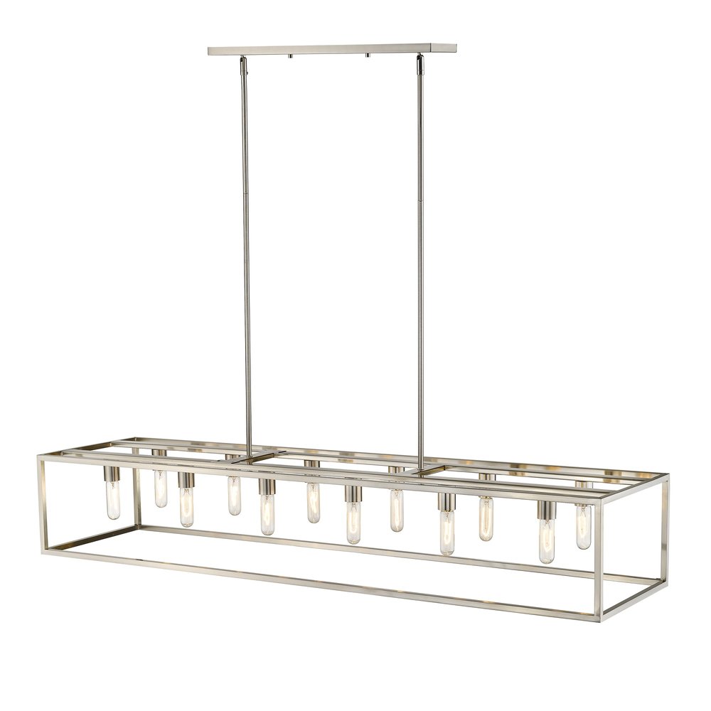 Silver Metal Twelve Light Dimmable Ceiling Light HomeRoots