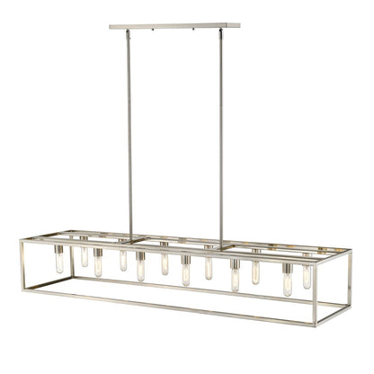 Silver Metal Twelve Light Dimmable Ceiling Light HomeRoots