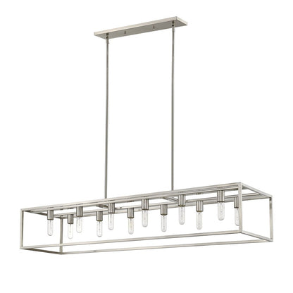 Silver Metal Twelve Light Dimmable Ceiling Light HomeRoots
