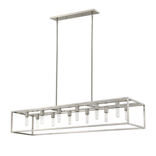 Silver Metal Twelve Light Dimmable Ceiling Light HomeRoots