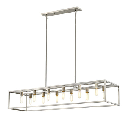 Silver Metal Twelve Light Dimmable Ceiling Light HomeRoots