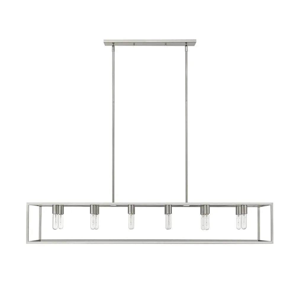 Cobar 12-Light Satin Nickel Island Pendant HomeRoots
