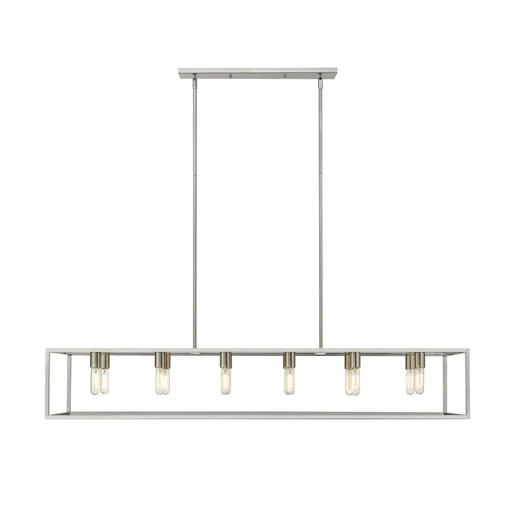Cobar 12-Light Satin Nickel Island Pendant HomeRoots