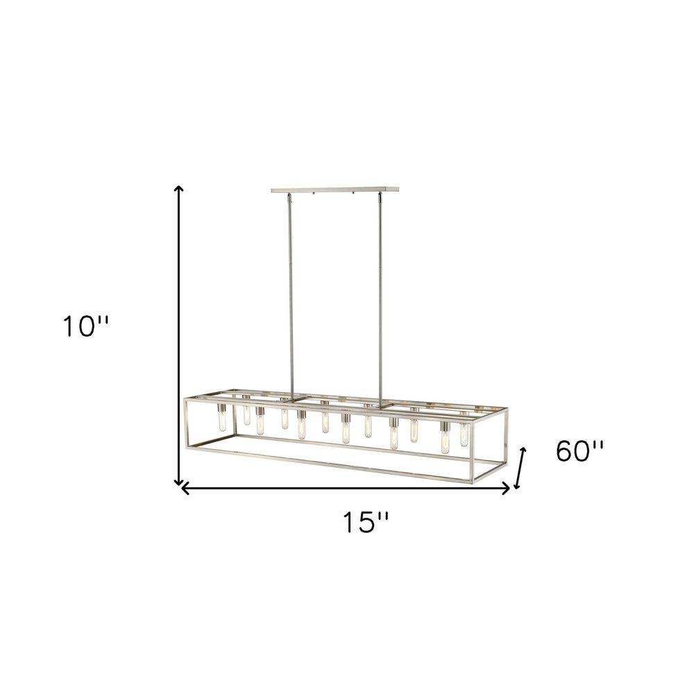 Silver Metal Twelve Light Dimmable Ceiling Light HomeRoots