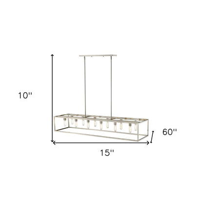 Silver Metal Twelve Light Dimmable Ceiling Light HomeRoots