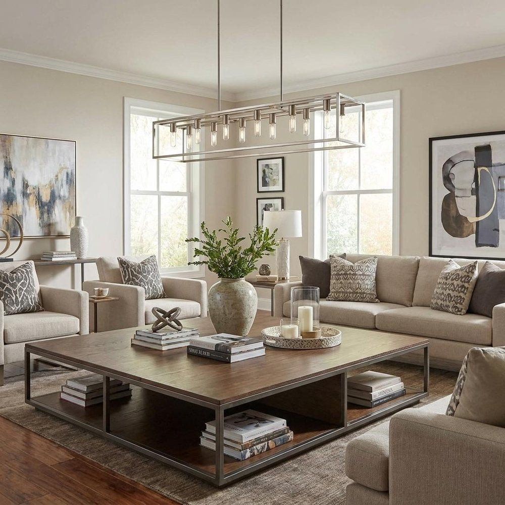 Silver Metal Twelve Light Dimmable Ceiling Light HomeRoots