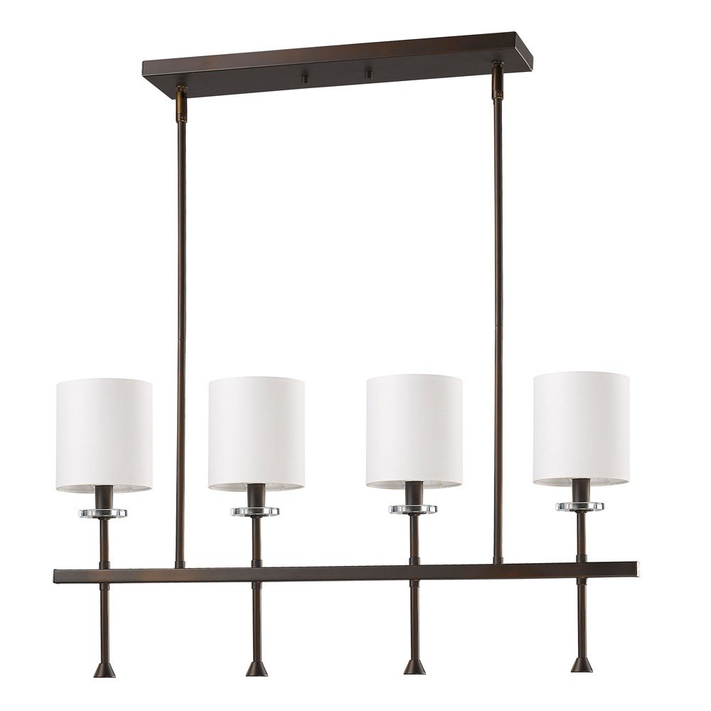 Brown Crystal Four Light Dimmable Ceiling Light HomeRoots