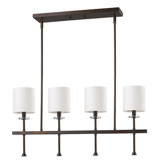 Brown Crystal Four Light Dimmable Ceiling Light HomeRoots